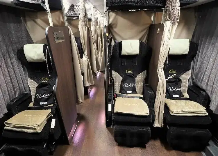 Autobús nocturno Dream Relier en Japón