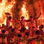 Festivales de fuego, fogatas, incendios y llamas en Japón. Foto: Katsube No Hi Matsuri (勝部の火祭り) o Festival del Fuego de Katsube en Moriyama (Shiga)