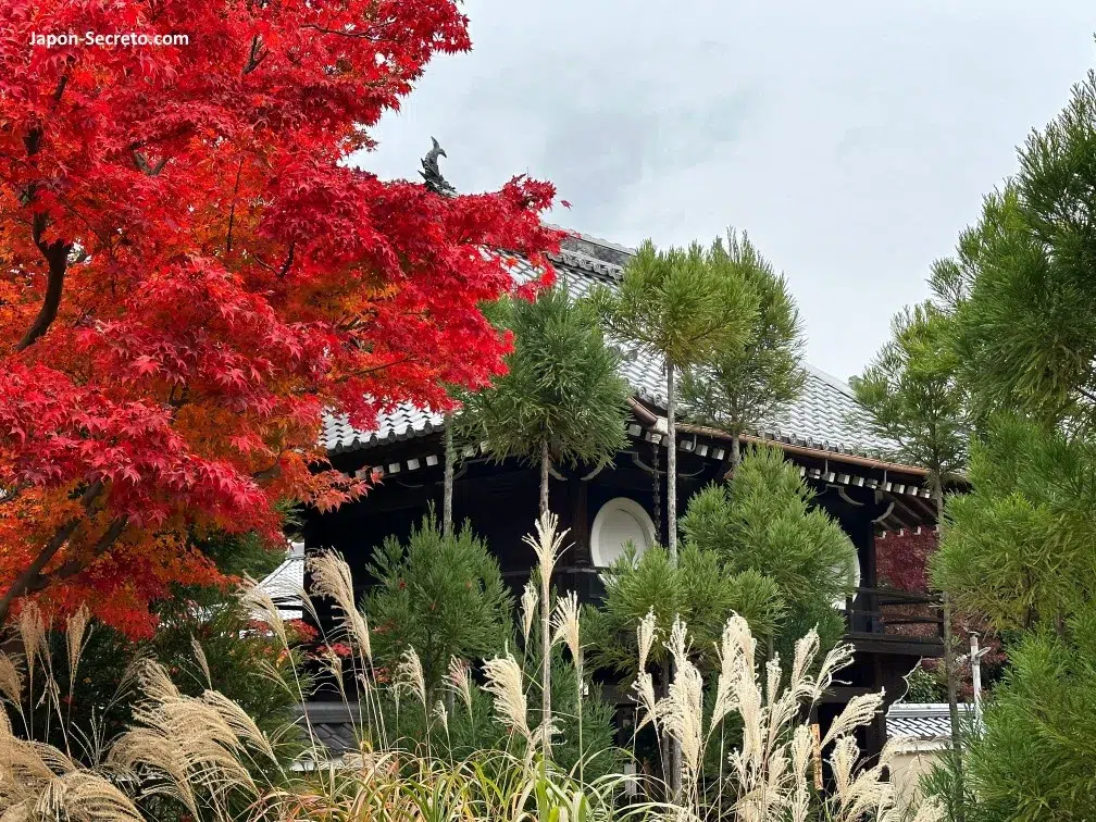 Colores del otoño (momiji) en el templo Genkōan (源光庵), en el distrito de Takagamine (鷹峯), al norte de Kioto.